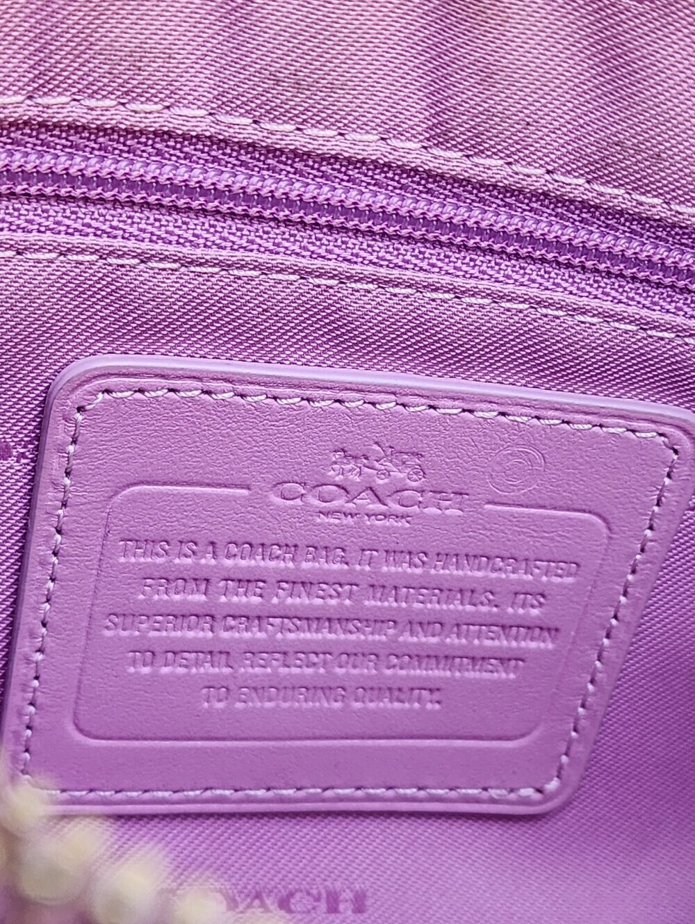 Coach Crosby Crossbody Bag Double Zip Pink Calf Leather 10"x6" - Picture 16 of 16